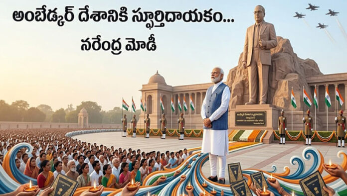 అంబే్ద్క‌ర్ జీవితం ఓ పాఠం.... త‌ర‌త‌రాల‌కు స్పూర్తిదాయ‌కం...! న‌రేంద్ర మోడీ